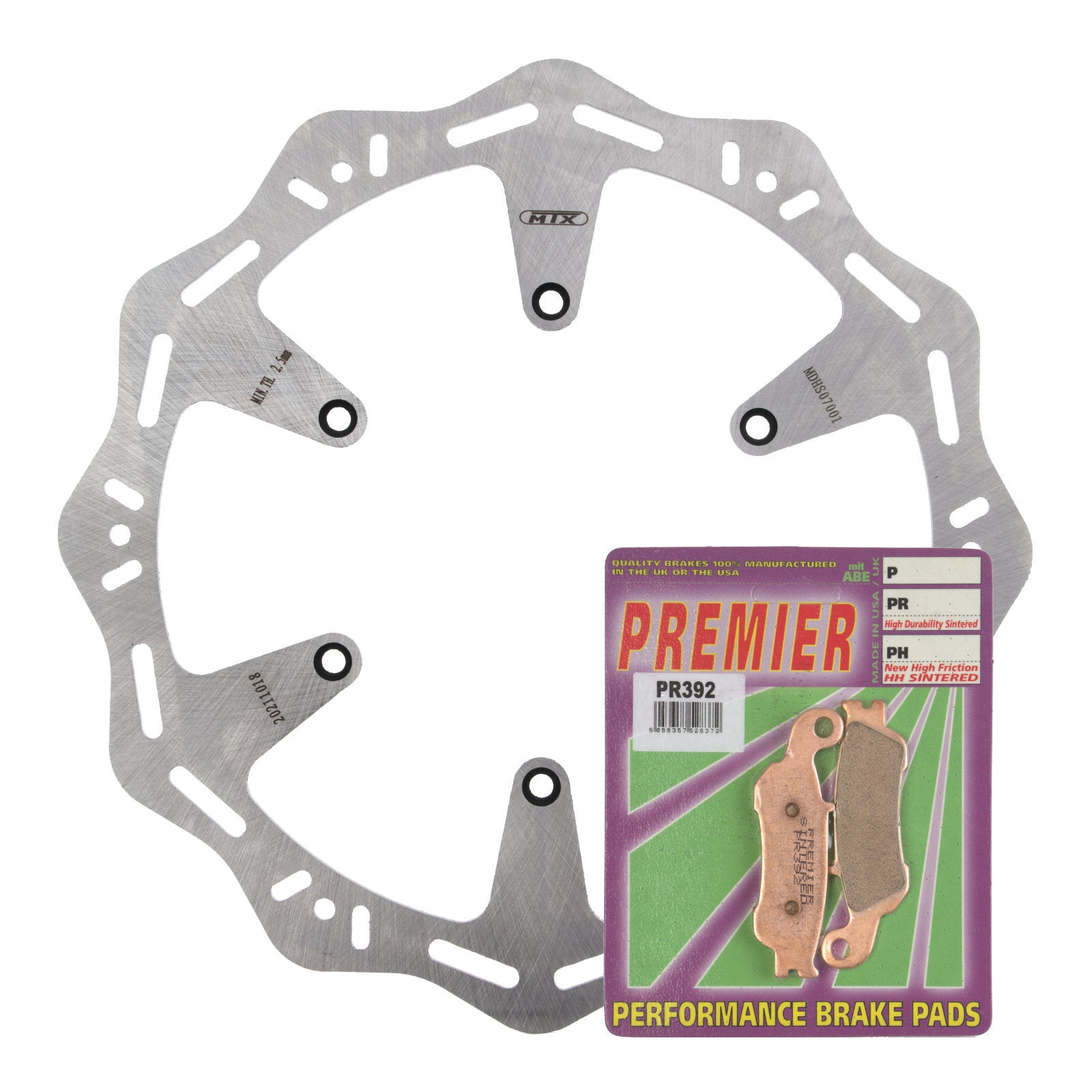 MTX Hornet Disk & Premier Pad Front Kit - Yamaha