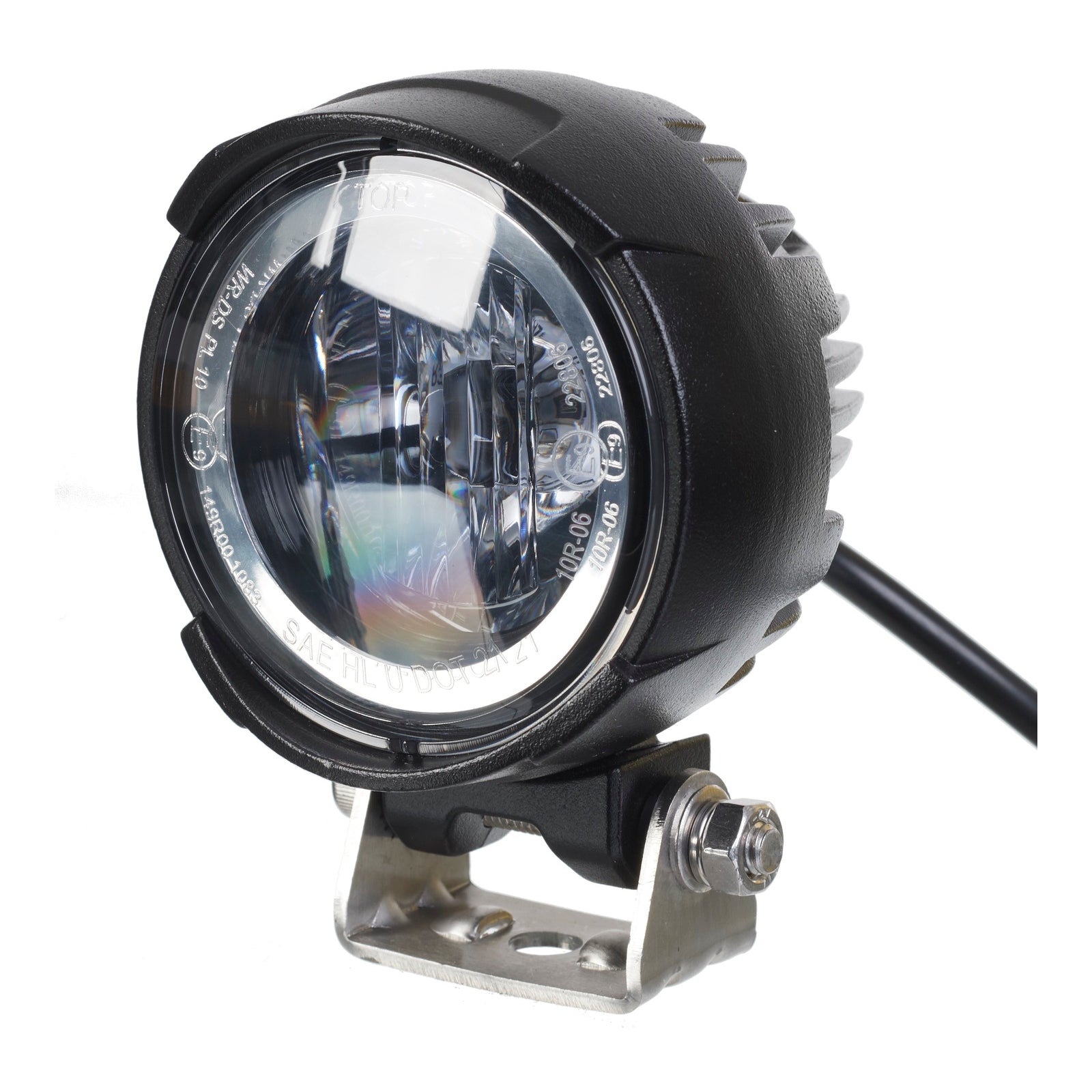 Whites LED Light 60mm Lens - Pair - Osram LED - with harness